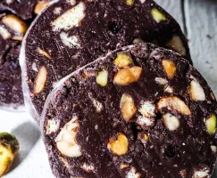 Hazelnut Pistachio Chocolate Salami