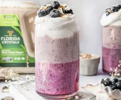 Layered Blueberry Coconut Smoothie
