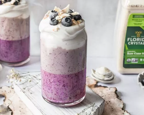 Layered Blueberry Coconut Smoothie